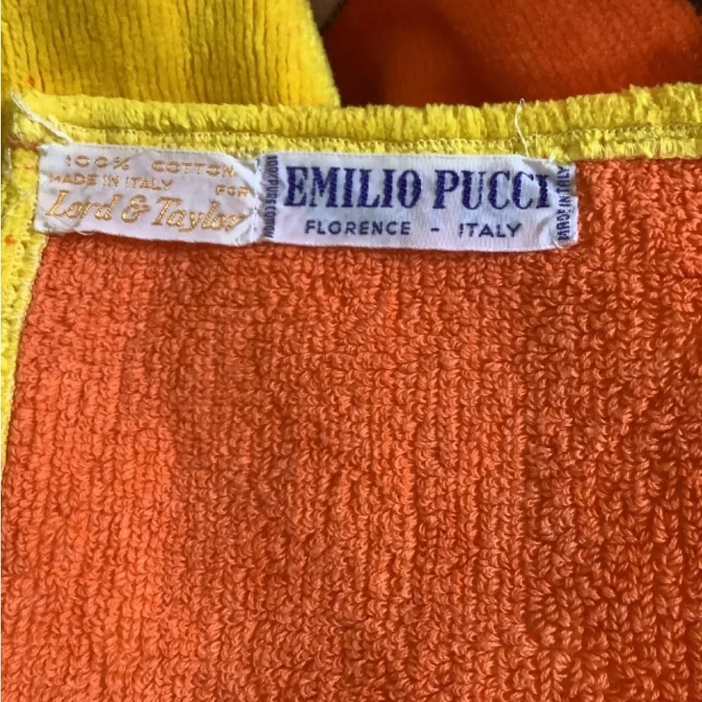 Emilio Pucci Orange and Yellow Towel‎